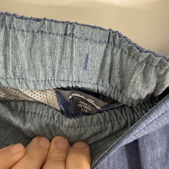 New Eddie Bauer Shorts Men's Large Blue Drawstring Pull On Pockets Athletic - Picture 4 of 9